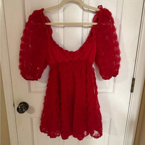 For Love And Lemons Red Mini Dress - Picture 2 of 10